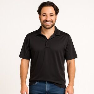 Bollé Men’s Black Short Sleeve Performance Polo Shirt Size XXL Made in Jordan